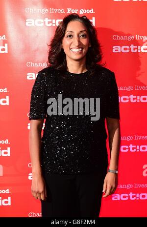 Winter Comedy Gala. Shazia Mirza attending the Winter Comedy Gala in aid of ActionAid at the Grand Connaught Rooms in London. Stock Photo