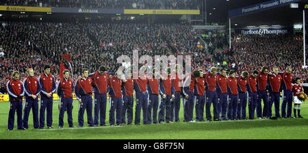 British & Irish Lions hold a minutes silence for those killed and injured in the London terrorist attacks. Stock Photo