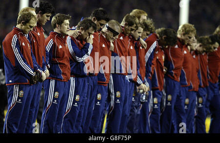British & Irish Lions hold a minutes silence for those killed and injured in the London terrorist attacks. Stock Photo