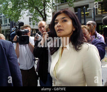Former Football Association (FA) secretary Faria Alam leaves an employment tribunal. Stock Photo