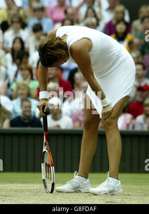 Tennis - Wimbledon Championships 2005 - Women's Final - Venus Williams v Lindsay Davenport - All England Club Stock Photo
