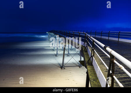 Saltburn Pier is a pier located in Saltburn-by-the-Sea, Redcar and Cleveland and the ceremonial county of North Yorkshire Stock Photo