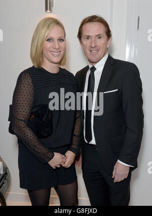 Being AP gala screening - London. Zara Phillips and Anthony Peter (AP) McCoy at the Being AP gala screening at Millbank Tower, London. Stock Photo