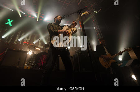 Liam Fray of The Courteeners performing live on stage at 02 Academy on 23rd November 2015 in Leeds, United Kingdom Stock Photo