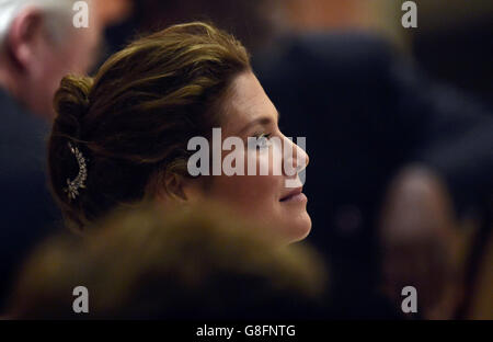 Sophie Gregoire, wife of Canadian Prime Minister Justin Trudeau, listens to speeches during the traditional CHOGM dinner at the Corinthia Palace Hotel in Attard, Malta.