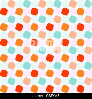 Colorful Rounded Squares Pattern Stock Vector