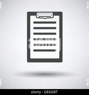 Disease history icon on gray background, round shadow. Vector illustration. Stock Vector