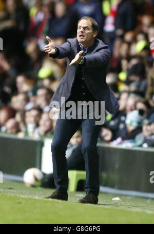 Celtic v Ajax - UEFA Europa League - Group A - Celtic Park. Ajax manager Frank de Boer during the UEFA Europa League match at Celtic Park, Glasgow. Stock Photo