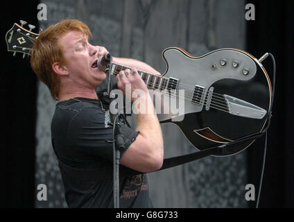 Oxegen Festival - Punchestown. Josh Homme from Queens of the Stone Age. Stock Photo