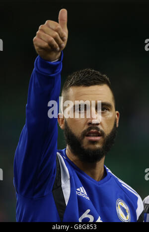 Bosnia's Haris Medunjanin during the UEFA Euro 2016 Qualifying Playoff second leg at the Aviva Stadium, Dublin. PRESS ASSOCIATION Photo. Picture date: Monday November 16, 2015. See PA story SOCCER Republic. Photo credit should read: Niall Carson/PA Wire. Stock Photo