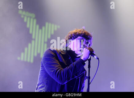 Jordan Shearer of Neon Waltz performing live at the Radio X Road Trip Show held at the O2 Apollo in Manchester. PRESS ASSOCIATION Photo. Picture date: Wednesday December 2, 2015. Photo credit should read: Martin Rickett/PA Wire Stock Photo