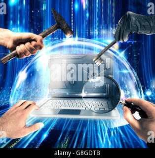 3d rendering technology Computer network Stock Photo - Alamy