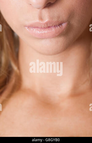 Close up of a woman's lips Stock Photo