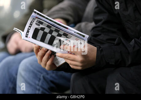 A Newcastle United fan before the Premier League match at the London ...