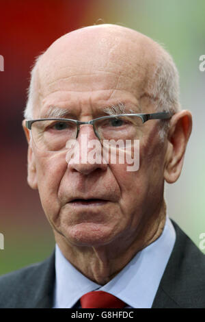 Manchester United director Sir Bobby Charlton before the game Stock Photo