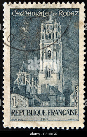 FRANCE - 1967: A stamp printed in France shows image of French Art ...