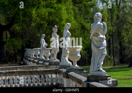 Statues in the park of Arkhangeskoye estate near Moscow, Russia Stock Photo