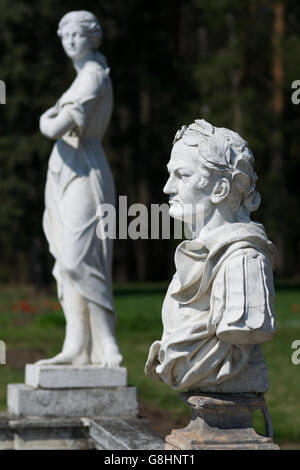 Statues in the park of Arkhangeskoye estate near Moscow, Russia Stock Photo