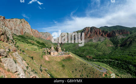 Panoramic view of Noravank monastery in Armenia Stock Photo