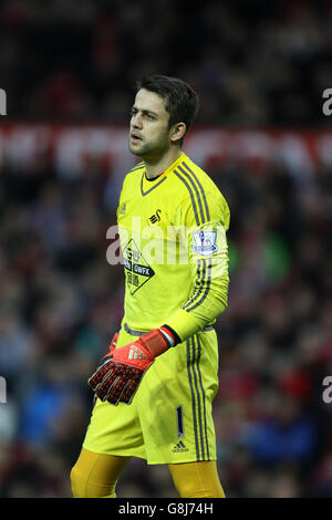 Manchester United v Swansea City - Barclays Premier League - Old Trafford. Swansea City goalkeeper Lukasz Fabianski Stock Photo