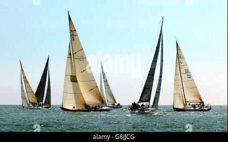 Sailing  - Annual Cowes Week regatta - Cowes Stock Photo
