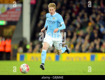 Norwich City v Manchester City - Emirates FA Cup - Third Round - Carrow Road. Kevin De Bruyne, Manchester City. Stock Photo