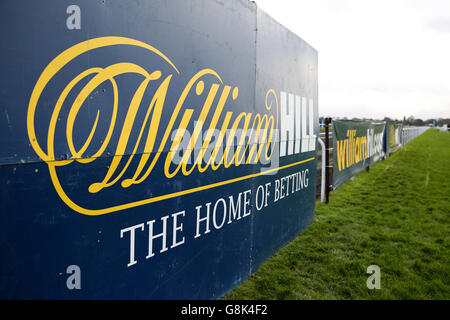 Kempton Park Races - William Hill Lanzarote Day. William Hill signage at Kempton Park Stock Photo