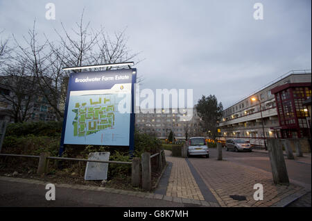 A view of Broadwater Farm estate, also referred to as 'The Farm', in Tottenham, north London. Stock Photo