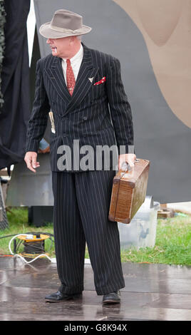 A spiv reenactor at the 'Dig for Victory' weekend in Somerset Stock Photo