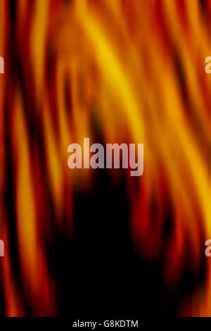 Blurred image of flames burning. Stock Photo