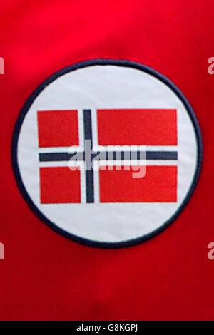 Soccer - Under 18 International Friendly - England v Norway - Vale Park. Norway badge Stock Photo