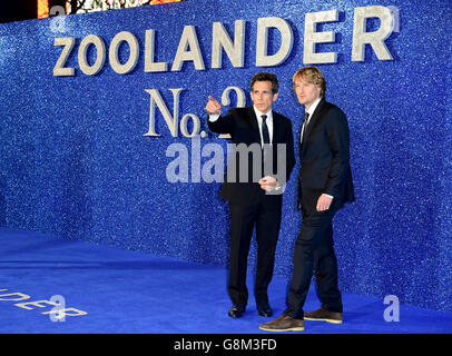 Ben Stiller and Owen Wilson attending the Zoolander 2 UK premiere, held at the Empire, Leicester Square, London. PRESS ASSOCIATION Photo. Picture date: Thursday February 4, 2016. Photo credit should read: Ian West/PA Wire Stock Photo