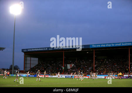 A general view of match action between Hull KR and Castleford Tigers Stock Photo