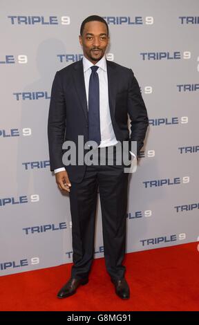 Triple 9 screening - London. Anthony Mackie attends the UK gala screening of Triple 9 at the Ham Yard Hotel in London. Stock Photo