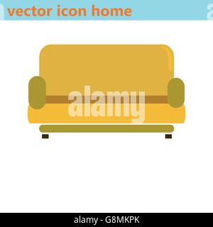 Vector icon sofa home Stock Vector