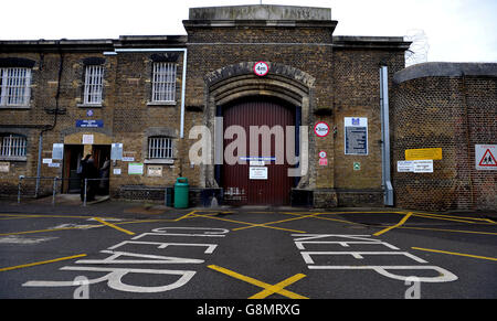 Brixton Prison stock. The exterior of HM Prison Brixton in London. Stock Photo