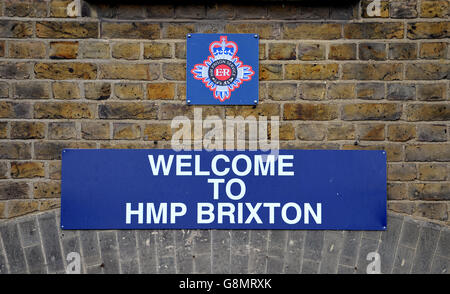 Brixton Prison stock. The exterior of HM Prison Brixton in London. Stock Photo