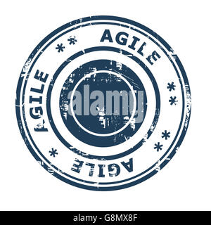 Agile business concept stamp isolated on a white background. Stock Photo