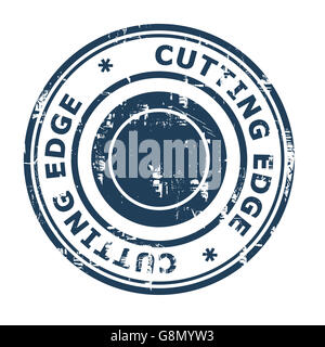 Cutting Edge business concept rubber stamp isolated on a white background. Stock Photo