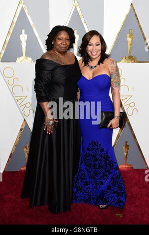 Whoopi Goldberg and Alex Martin arriving at the 88th Academy Awards held at the Dolby Theatre in Hollywood, Los Angeles, CA, USA, February 28, 2016. Stock Photo