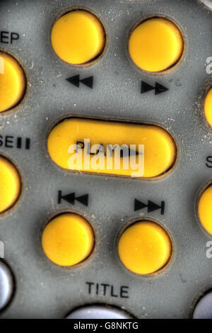 macro view of a dirty remote control Stock Photo