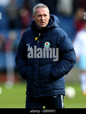 Burnley v Blackburn Rovers - Sky Bet Championship - Turf Moor. Blackburn Rovers manager Paul Lambert prior to the Sky Bet Championship match at Turf Moor, Burnley. Stock Photo