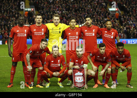 Liverpool v Manchester United - UEFA Europa League - Round of Sixteen - First Leg - Anfield Stock Photo