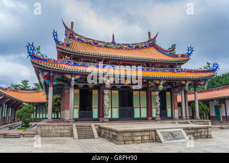 Mengjia Longshan Temple for a mixture of Buddhist and Taoist deities in Taipei, Taiwan Stock Photo