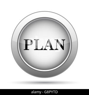 Plan icon. Internet button on white background Stock Photo - Alamy