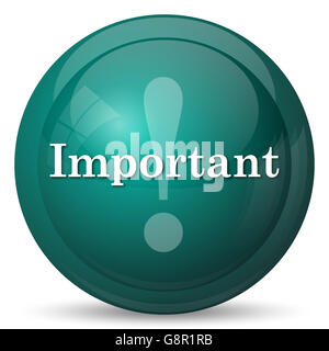 Important icon. Internet button on white background Stock Photo - Alamy