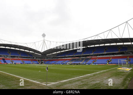 Bolton Wanderers v Burnley - Sky Bet Championship - Macron Stadium. General view of the Macron Stadium before the game. Stock Photo