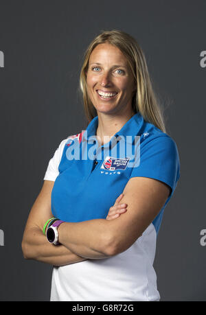 Great Britain's Saskia Clark sailor in the 470 class during a photo call at Alexandra Palace, London. PRESS ASSOCIATION Photo. Picture date: Friday March 4, 2016. See PA story SAILING Great Britain. Photo credit should read: John Walton/PA Wire. Stock Photo