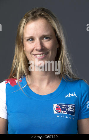 Great Britain's Hannah Mills sailor in the 470 class during a photo call at Alexandra Palace, London. PRESS ASSOCIATION Photo. Picture date: Friday March 4, 2016. See PA story SAILING Great Britain. Photo credit should read: John Walton/PA Wire. Stock Photo