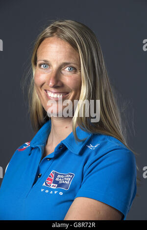 Great Britain's Saskia Clark sailor in the 470 class during a photo call at Alexandra Palace, London. PRESS ASSOCIATION Photo. Picture date: Friday March 4, 2016. See PA story SAILING Great Britain. Photo credit should read: John Walton/PA Wire. Stock Photo